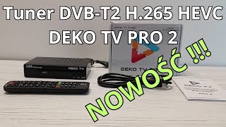 DEKO TV Pro 2  recenzja tunera DVBT2 z H265 HEVC  NOWOŚĆ [upl. by Stodder240]