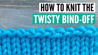 How to knit the Twisty BindOff medium stretchy no flare [upl. by Htiduy]