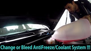 DIYHow To Change or Bleed AntiFreezeCoolant System [upl. by Nylirrej563]