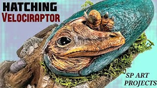 The BEST hatching Dinosaur Ive ever seen SP Art Projects hatching Velociraptor Review [upl. by Asecnarf]