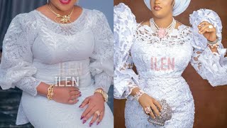 2024 White Lace Dress Styles African Lace Dress Styles [upl. by Ieppet]