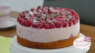 HimbeerFrischkäseTorte  Raspberry Cheesecake  leckere Sommertorte von Nicoles Zuckerwerk [upl. by Nedry]