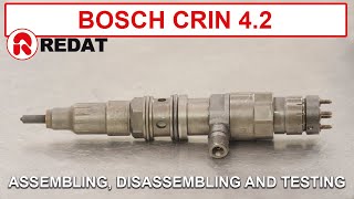 Injectors Bosch Crin 42  Assembling disassembling and testing [upl. by Wheeler392]