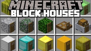 Minecraft BLOCK SPAWNER HOUSE MOD  USE BLOCKS TO SPAWN HOUSES  Minecraft Mods [upl. by Yesteb]