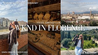 STUDY ABROAD VLOG trip to Florence tons of Italian food charm bracelets amp buying leather jacket [upl. by Ajak]