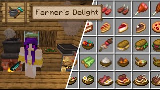 Un mod de cocina y comida peculiar  Farmers Delight  mod de minecraft minecraft mod [upl. by Aivlys]