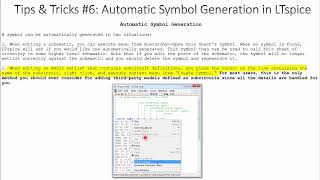 TT 6 Automatic Symbol Generation in LTspice [upl. by Arval]