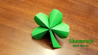 Origami 4 Leaf Clover How to make an origami four leaf clover  Quick tutorial [upl. by Nadiya]