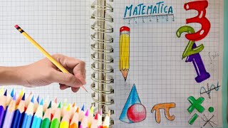 Cómo dibujar la caratula de Matemáticas 60FPS  Cover of Math [upl. by Vocaay]