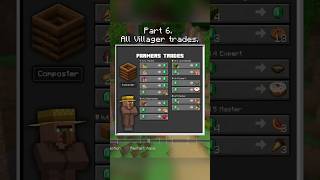 Part 6 All Villager Trades Minecraft Helpful Guides minecraft minecraftvillagers minecraftguide [upl. by Maisey]