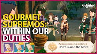 World Quest Gourmet Supremos Within Our Duties GUIDE Sumeru Achievement amp Recipes Genshin Impact [upl. by Aiet]