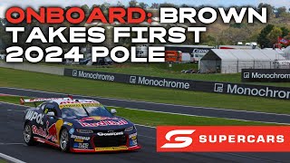 Onboard Brown claims first Bathurst Pole  Thrifty Bathurst 500  2024 Repco Supercars Championship [upl. by Enomal850]