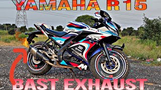 Yamaha R15 Low price Bast exhaust  SrkVlogs1 [upl. by Nosnek]