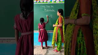 Easy trick for Multiplication by Avanthika shortsviral govtschool education easy shortcut [upl. by Ahteres]