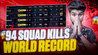 94 SQUAD KILLS WORLD RECORD IN BGMI  GODL LoLzZz [upl. by Milburr]