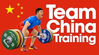 🇨🇳 Team China 🇨🇳 Training Hall Full Session with Lu Xiaojun 200kg Clean amp Jerk Tian Tao 215kg Clean [upl. by Ynahteb]