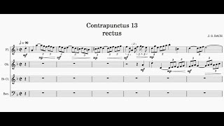 BACH  The Art of Fugue  Contrapunctus 13 rectus [upl. by Henley]