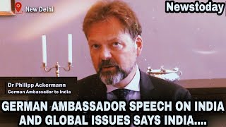 German Ambassador latest speech in India speaks about Russia Ukraine war newsgermantrussia [upl. by Ymereg]