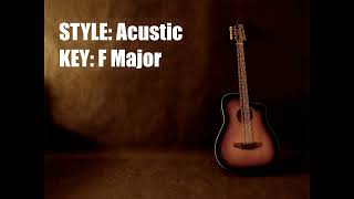 Acoustic Guitar Backing Track Jam F major Chord progression F  C  Dm  Bb backingtrack [upl. by Trauts]