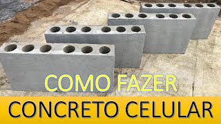 Como fazer concreto celular espumoso [upl. by Andres]