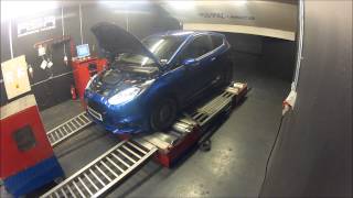 2013 Fiesta ST MP215 full Milltek dyno run at Riverside Racing RSR [upl. by Aihseym417]