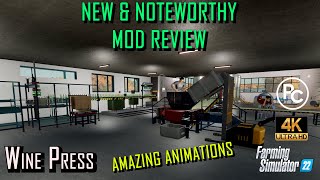 Farming Simulator 22 Mod Review  Wine Press [upl. by Atnuhs]