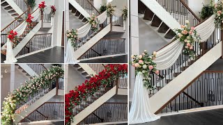 DIY  Staircase Draping DIY Staircase Floral Decor [upl. by Ilke165]