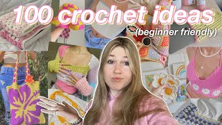 100 BEGINNER FRIENDLY things to crochet trendypinterest inspired [upl. by Vachill]