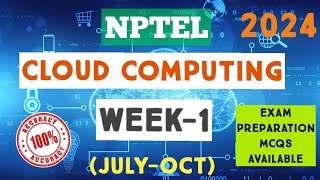 Cloud Computing  WEEK1 Quiz assignment Answers 2024NPTEL JulyOctnptelSKumarEdu [upl. by Dnumsed]