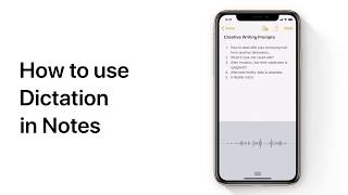 Use Dictation in Notes — Apple Support [upl. by Ativet]