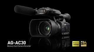 Panasonic AGAC30  Palm Camcorder for Business Use with Outstanding LowLight Characteristics [upl. by Tniassuot]