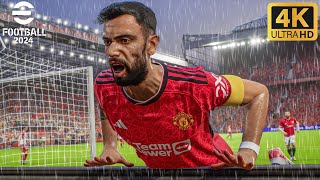 eFootball 2024  Rain Gameplay  Man United vs Bayern Munich 4K PS5 [upl. by Ailekat]