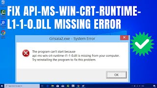 How to Fix apimswincrtruntimel110dll Missing Error [upl. by Nwhas]