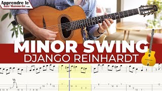 Minor Swing Django Reinhardt  Solo et tablature Gyspy jazz free tab [upl. by Millur]