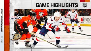 Capitals  Ducks 31  NHL Highlights 2023 [upl. by Nesaj]