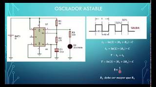 OSCILADOR 555 ASTABLE Y MONOSTABLE [upl. by Karlis415]