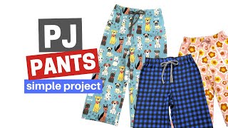 How To Make PJ Pants  Super Simple Sewing Tutorial [upl. by Okiman]