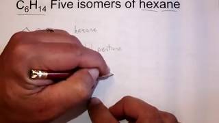 3 Constitutional isomers of hexane [upl. by Anaiuq721]