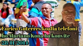 Eurico Guterres koalia telefoni ho maun Mariano da Costa [upl. by Eirotal]