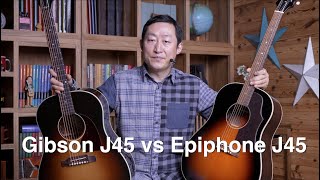 你的选择是？Epiphone Masterbilt J45 vs Gibson J45，which one do you like best [upl. by Seni]