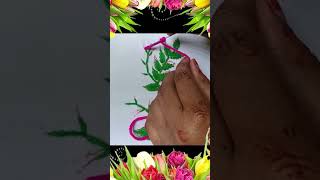 ASMR SATISFYING HAND EMBROIDERY shorts flower beautifulhandembroideryflowerdesign [upl. by Kaule639]