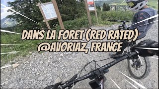 Dans La Foret Red Rated Trail 15 with nice Rock Gardens Avoriaz France [upl. by Bandeen589]