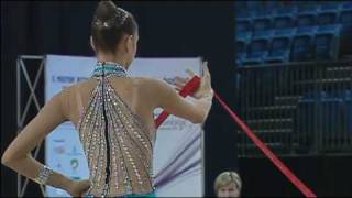 Evgenia Kanaeva RUS Debrecen WCup 2010 Ribbon Final [upl. by Icram568]