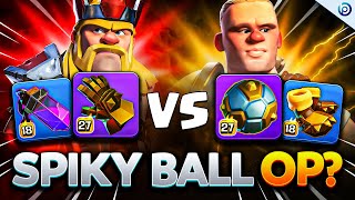 Is SPIKY BALL or RAGE VIAL Stronger with Barbarian King Clash of Clans Event [upl. by Tony]