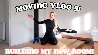 MOVING VLOG 5 Starting to build my NEW ROOM [upl. by Meeharb]