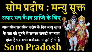 Som Pradosh Stotra  सर्व कामना पूर्ति के लिए आज सोमवार सोम प्रदोष के दिन जरूर सुनें मन्यु सूक्त [upl. by Ariahs]