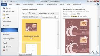 Curso de Microsoft Word 2010 131 Plantillas Crear documentos a partir de plantillas [upl. by Okoy]