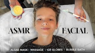 ASMR Face Massage  Giving My Son A Facial [upl. by Nelon343]