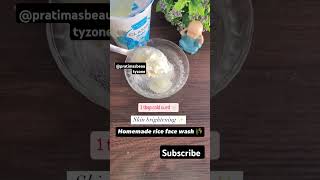 Homemade Rice Face Wash skincare beauty shortsfeed youtubeshorts shortsvideo [upl. by Ambrogino]