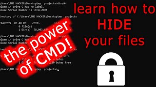 HIDE your files using CMD [upl. by Nylhtak]